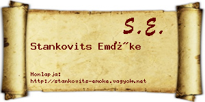 Stankovits Emőke névjegykártya